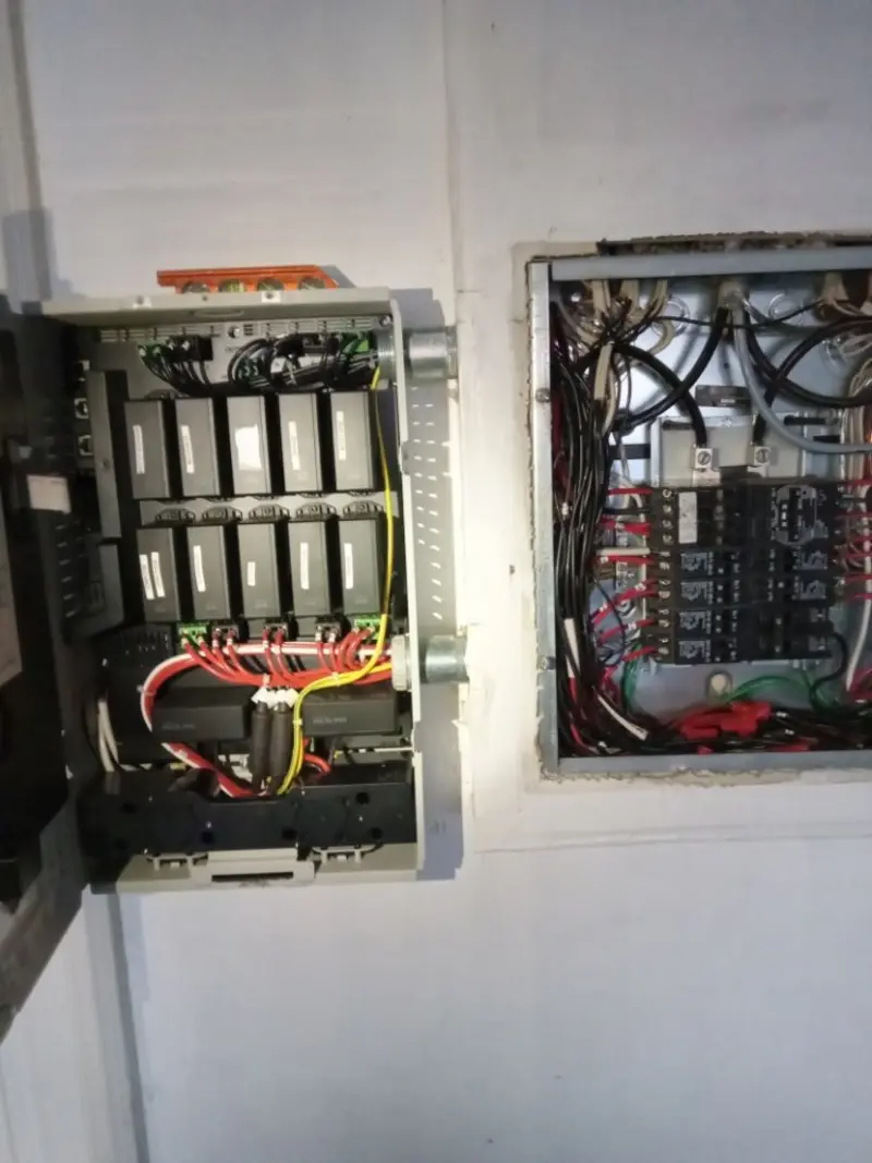 Electrical panel upgrade completed for Security Camera Wiring in Fitchburg